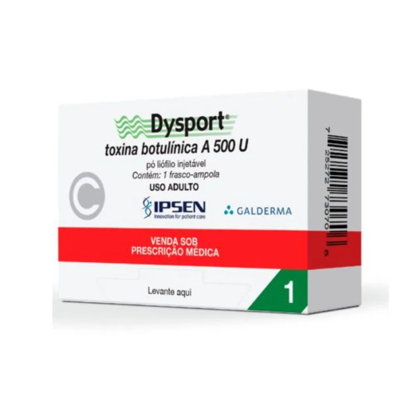BOTOX DYSPORT VERDE COM FRANJA VERMELHA A500U