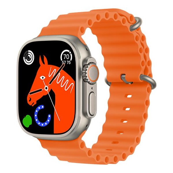 RELOJ SMARTWATCH BLULORY GLIFO 8 ULTRA MAX ORANGE