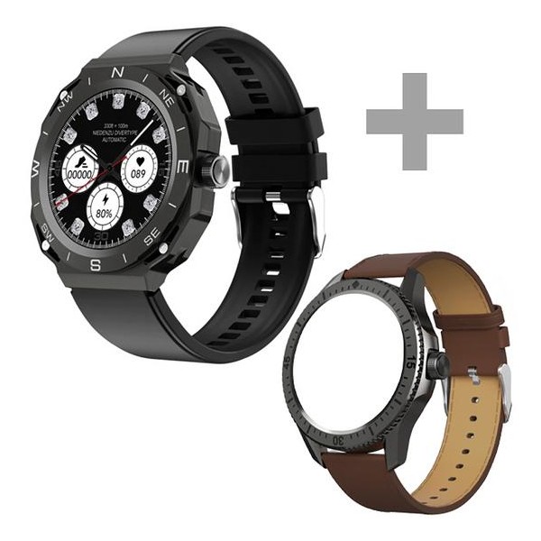 RELOJ SMARTWATCH BLULORY GLIFO RT BLACK/BROWM