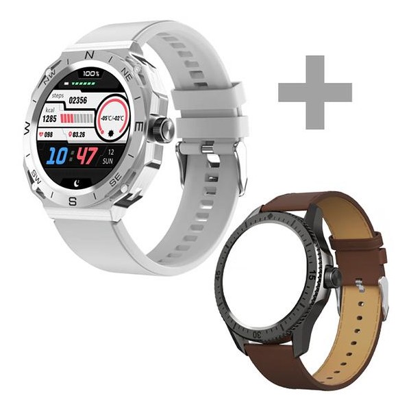 RELOJ SMARTWATCH BLULORY GLIFO RT SILVER/BROWM